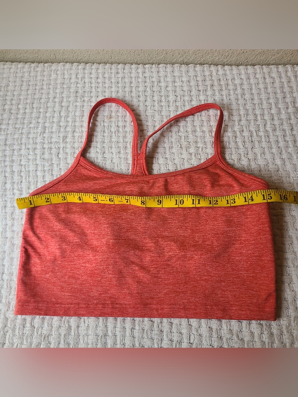 Offline by Aerie Coral Heathered Strappy Bralette Top Size L - Picture 5 of 7